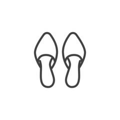 Women sandals line icon
