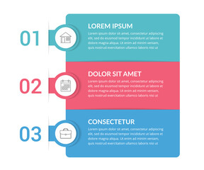 Infographic template with 3 steps, workflow, process chart