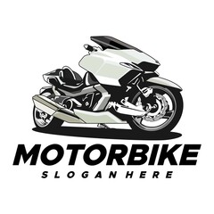 motor bike speed  logo brand design vector