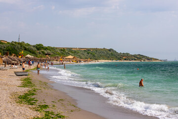 Obraz premium Landscape with wild beach in Tuzla - Romania