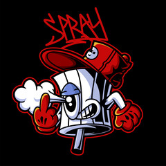 Graffiti Cool Spray Cans Character