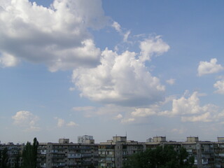 Beautiful sky in summer in Kiev, Ukraine