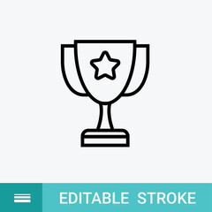 Trophy icon vector. Simple trophy sign in modern design style for web site and mobile app
