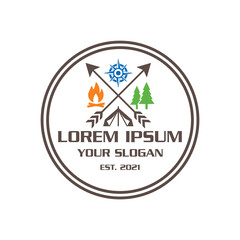 camping logo , adventure logo vector
