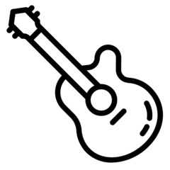 guitar line icon
