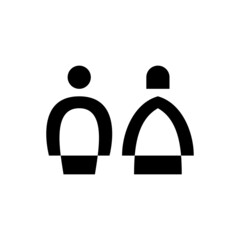 man woman male female gents ladies toilet bathroom sign sticker logo vector icon illustration
