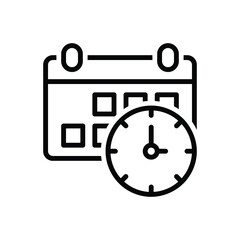 Black line icon for an day