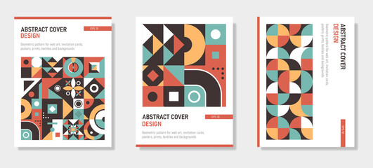 Colorful abstract geometric shape mosaic background. Geometric pattern for web art, prints, posters, flyers and backgrounds