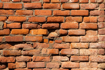Red Rusty Brick Wall Texture