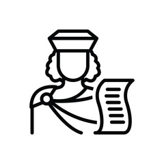 Black line icon for solomon