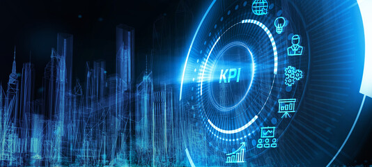 KPI Key Performance Indicator for Business Concept. Business, Technology, Internet and network concept