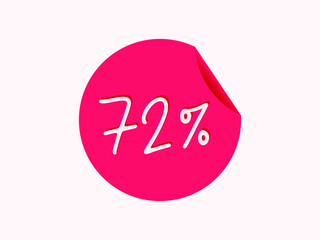 72 percent sticker, 72% image