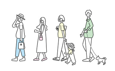 歩いている人たち