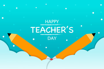 Happy Teacher's Day Banner Template