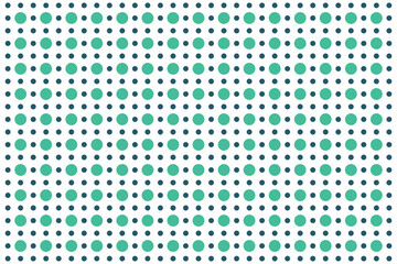 White and green Polka Dot seamless pattern. For tablecloths, clothes, shirts, dresses, paper, bedding, blankets, quilts, and other textile products. Vector background.