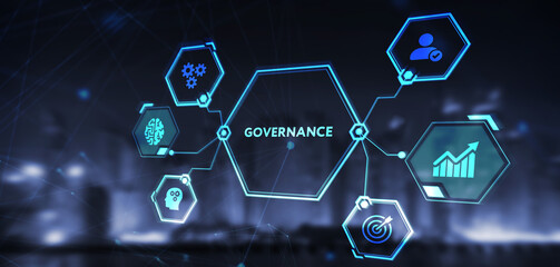 Business, Technology, Internet and network concept. GOVERNANCE  successful business concept