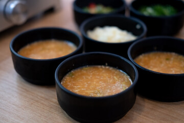 Tofu sukiyaki sauce with sesame seeds