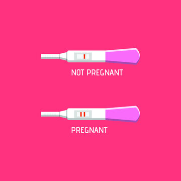 test pack with indicator pregnant and not pregnant illustration modern style , test pack vector, test pack icon