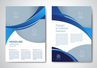 Template vector design for Brochure, AnnualReport, Magazine, Poster, Corporate Presentation, Portfolio, Flyer, infographic, layout modern with colorful size A4, Front and back, Easy to use.
