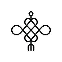 Black line icon for fetish