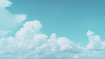 Blue sky and white clouds abstract background.