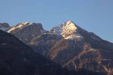 peaks in the mountains