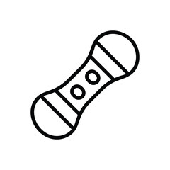 Black line icon for snowboard 