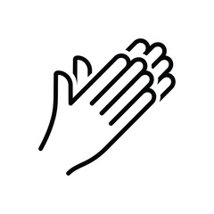 Black line icon for beliefs