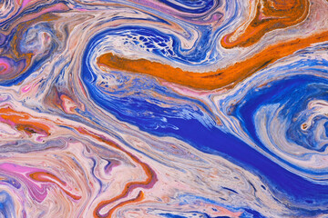 Abstract photo of flowing paints texture