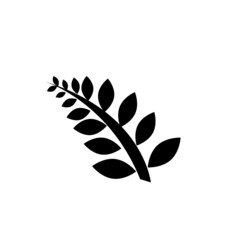 leaf icon. sign design illustration on white