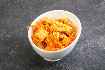 Korean soy asparagus with carrot