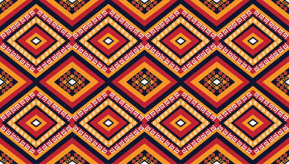Geometric ethnic oriental ikat pattern traditional Design for background,fabric,wrapping,clothing,wallpaper,Batik,carpet,embroidery style.	