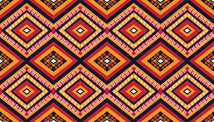 Geometric ethnic oriental ikat pattern traditional Design for background,fabric,wrapping,clothing,wallpaper,Batik,carpet,embroidery style.	