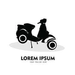 Classic motorcycle logo silhouette