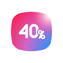 40% - Sticker