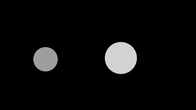 White Dots on Black Background 4k footage, white balls transition video