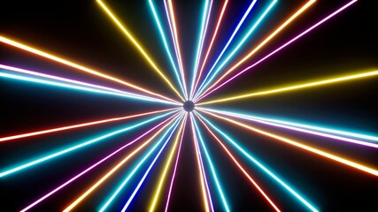 Colorful Event Light Rays Effect Background