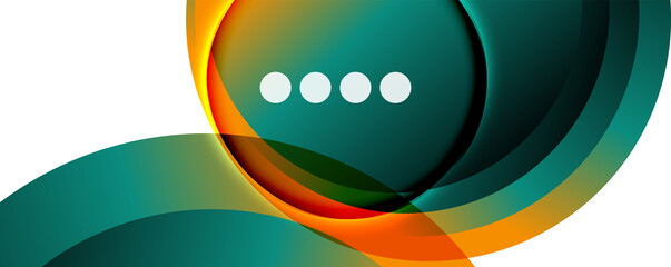 Fluid gradients, swirls and circles. Bright color lines. Vector Illustration For Wallpaper, Banner, Background, Landing Page