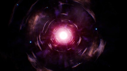 Glowing Pink Star Nebula Energy on the Space