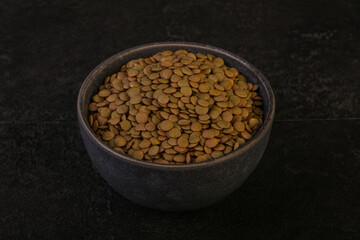 Vegan cuisine - Dry lentil heap