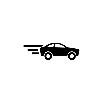 Fast Sport Car, Faster Vehicle, Auto. Flat Vector Icon illustration. Simple black symbol on white background. Fast Sport Car, Faster Vehicle, Auto sign design template for web and mobile UI element.