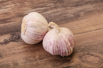 Fresh ripe and tasty garlic