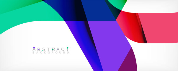 Minimal abstract background - color overlapping shapes on white with shadow lines. Vector Illustration For Wallpaper, Banner, Background, Landing Page