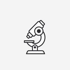 Vector illustration of a microscope