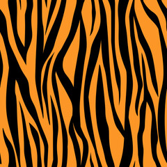 A set of seamless wild animal coloring patterns. The skin of a tiger, giraffe, leopard, zebra, cheetah. Contemporary background for printing. Imitation of camouflage. Vector graphics.