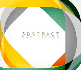 Abstract square shape with overlapping waves, minimal geometric background. Vector Illustration For Wallpaper, Banner, Background, Landing Page