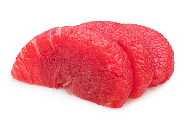 Red Pomelo isolated on white background with Clipping path.