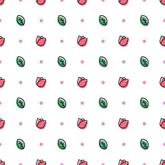 simple rose flower geometric pattern background