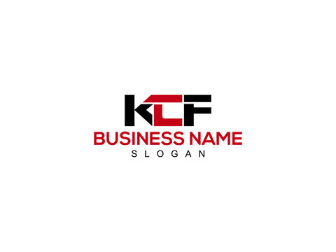 Alphabet KCF Logo Letter Vector For Business