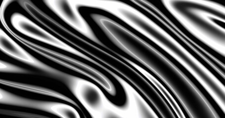 Abstract gray lines flow in 3D. The background of the canvas is swaying.